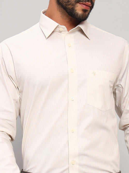 Formal Shirt for Men l Breathable & Soft with Color Fastness Regular Fit Spread Collar Neck Cotton Fabric Striped Pattern