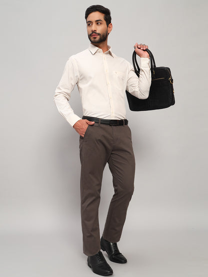 Formal Shirt for Men l Breathable & Soft with Color Fastness Regular Fit Spread Collar Neck Cotton Fabric Striped Pattern