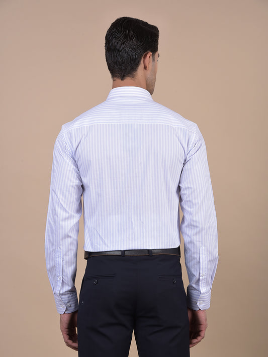 Formal Shirt for Men l Breathable & Soft with Color Fastness Regular Fit Spread Collar Neck Cotton Fabric Striped Pattern