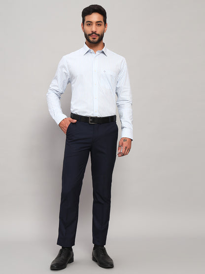 Formal Shirt for Men l Breathable & Soft with Color Fastness Regular Fit Spread Collar Neck Cotton Fabric Striped Pattern