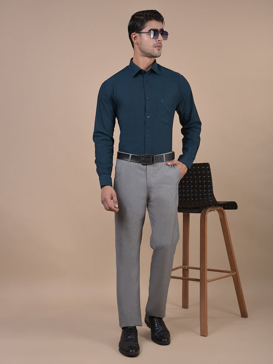 Formal Shirt for Men l Breathable & Soft with Color Fastness Regular Fit Spread Collar Neck Cotton Fabric Self Design Pattern