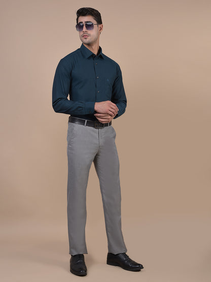 Formal Shirt for Men l Breathable & Soft with Color Fastness Regular Fit Spread Collar Neck Cotton Fabric Self Design Pattern