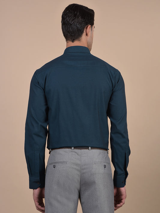 Formal Shirt for Men l Breathable & Soft with Color Fastness Regular Fit Spread Collar Neck Cotton Fabric Self Design Pattern