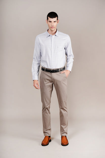 Formal Shirt for Men l Breathable & Soft with Color Fastness Regular Fit Spread Collar Neck Cotton Fabric Checkered Pattern