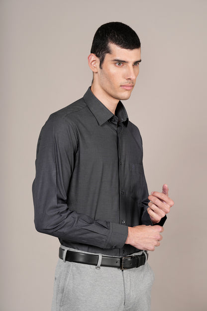 Formal Shirt for Men l Breathable & Soft with Color Fastness Regular Fit Spread Collar Neck Cotton Fabric Self Design Pattern