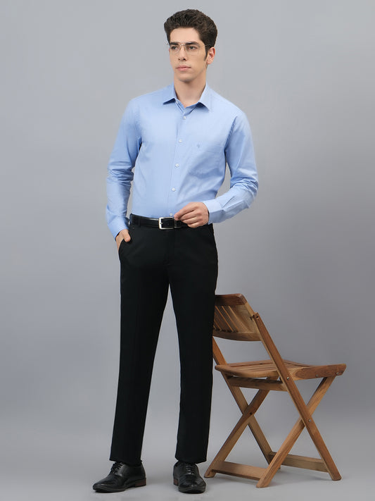 Formal Shirt for Men l Breathable & Soft with Color Fastness Regular Fit Spread Collar Neck Cotton Fabric Self Design Pattern