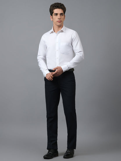 Formal Shirt for Men l Breathable & Soft with Color Fastness Regular Fit Spread Collar Neck Cotton Fabric Self Design Pattern