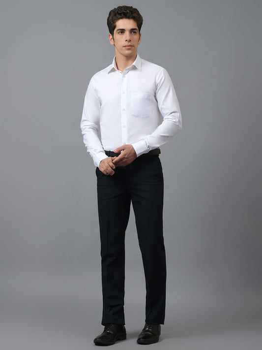 Formal Shirt for Men l Breathable & Soft with Color Fastness Regular Fit Spread Collar Neck Cotton Fabric Self Design Pattern