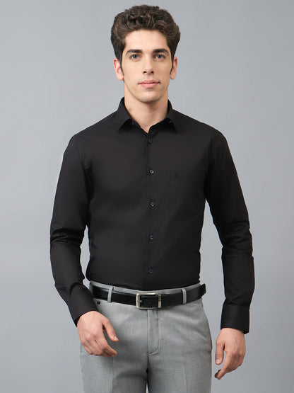 Formal Shirt for Men l Breathable & Soft with Color Fastness Regular Fit Spread Collar Neck Cotton Fabric Solid Pattern