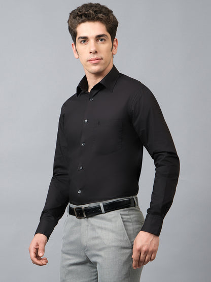 Formal Shirt for Men l Breathable & Soft with Color Fastness Regular Fit Spread Collar Neck Cotton Fabric Solid Pattern