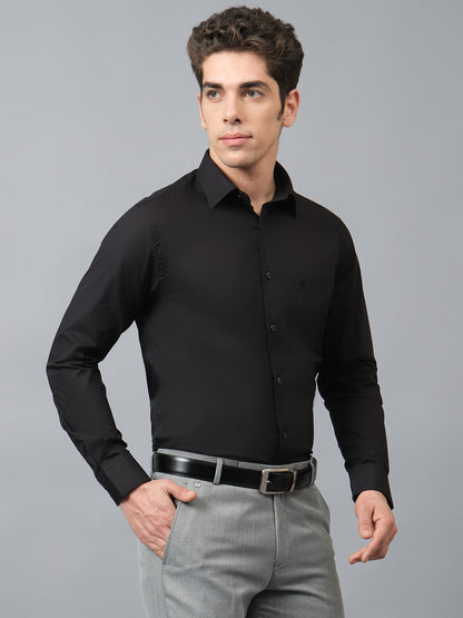 Formal Shirt for Men l Breathable & Soft with Color Fastness Regular Fit Spread Collar Neck Cotton Fabric Solid Pattern