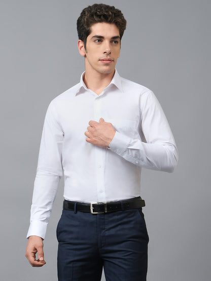 Formal Shirt for Men l Breathable & Soft with Color Fastness Regular Fit Spread Collar Neck Cotton Fabric Solid Pattern