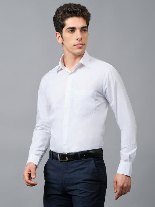 Formal Shirt for Men l Breathable & Soft with Color Fastness Regular Fit Spread Collar Neck Cotton Fabric Solid Pattern