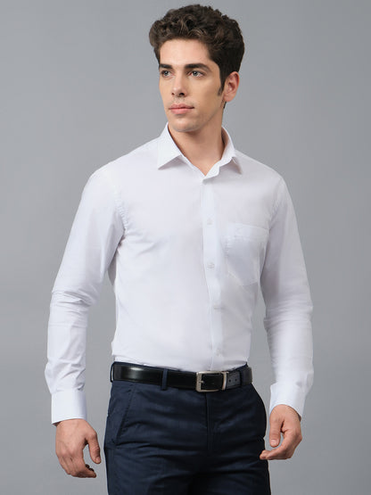 Formal Shirt for Men l Breathable & Soft with Color Fastness Regular Fit Spread Collar Neck Cotton Fabric Solid Pattern