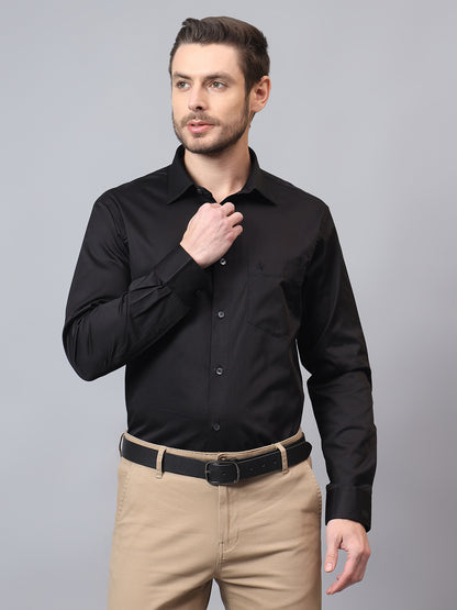 Formal Shirt for Men l Breathable & Soft with Color Fastness Regular Fit Spread Collar Neck Cotton Fabric Solid Pattern