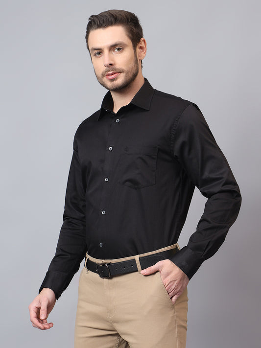 Formal Shirt for Men l Breathable & Soft with Color Fastness Regular Fit Spread Collar Neck Cotton Fabric Solid Pattern