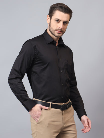 Formal Shirt for Men l Breathable & Soft with Color Fastness Regular Fit Spread Collar Neck Cotton Fabric Solid Pattern
