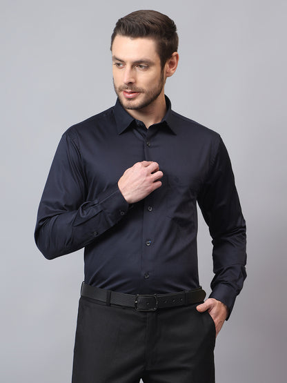 Formal Shirt for Men l Breathable & Soft with Color Fastness Regular Fit Spread Collar Neck Cotton Fabric Solid Pattern