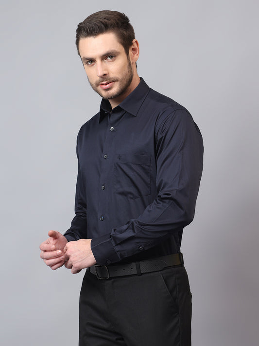 Formal Shirt for Men l Breathable & Soft with Color Fastness Regular Fit Spread Collar Neck Cotton Fabric Solid Pattern
