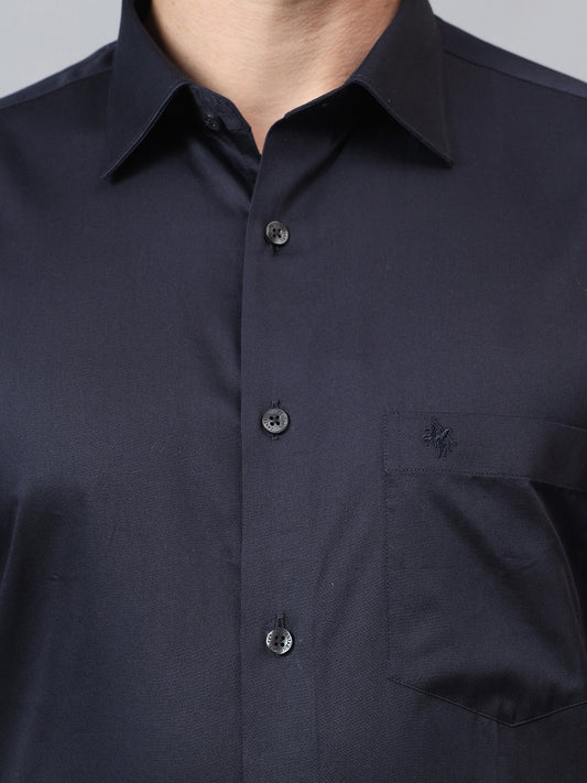 Formal Shirt for Men l Breathable & Soft with Color Fastness Regular Fit Spread Collar Neck Cotton Fabric Solid Pattern