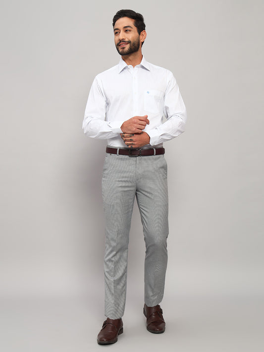 Formal Shirt for Men l Breathable & Soft with Color Fastness Regular Fit Spread Collar Neck Cotton Blend Fabric Striped Pattern