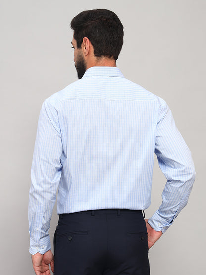 Formal Shirt for Men l Breathable & Soft with Color Fastness Regular Fit Spread Collar Neck Cotton Blend Fabric Checkered Pattern