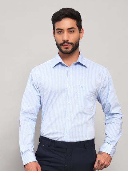 Formal Shirt for Men l Breathable & Soft with Color Fastness Regular Fit Spread Collar Neck Cotton Blend Fabric Checkered Pattern