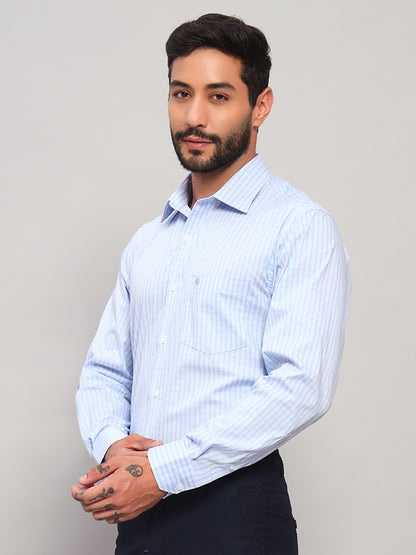 Formal Shirt for Men l Breathable & Soft with Color Fastness Regular Fit Spread Collar Neck Cotton Blend Fabric Checkered Pattern