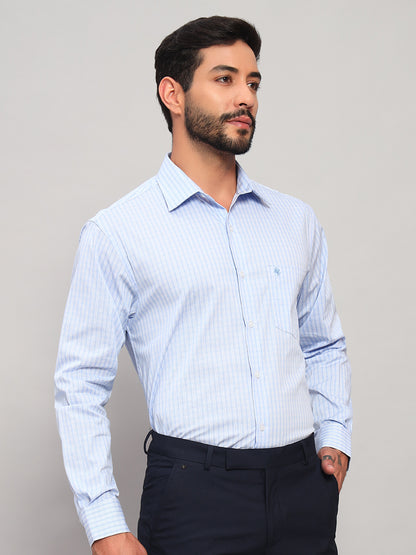 Formal Shirt for Men l Breathable & Soft with Color Fastness Regular Fit Spread Collar Neck Cotton Blend Fabric Checkered Pattern