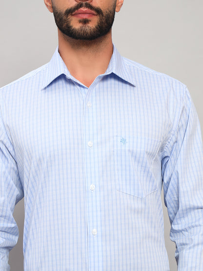 Formal Shirt for Men l Breathable & Soft with Color Fastness Regular Fit Spread Collar Neck Cotton Blend Fabric Checkered Pattern