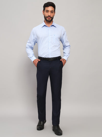 Formal Shirt for Men l Breathable & Soft with Color Fastness Regular Fit Spread Collar Neck Cotton Blend Fabric Checkered Pattern