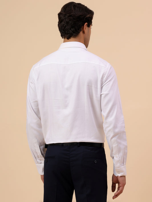 Formal Shirt for Men l Breathable & Soft with Color Fastness Regular Fit Spread Collar Neck Cotton Fabric Self Design Pattern