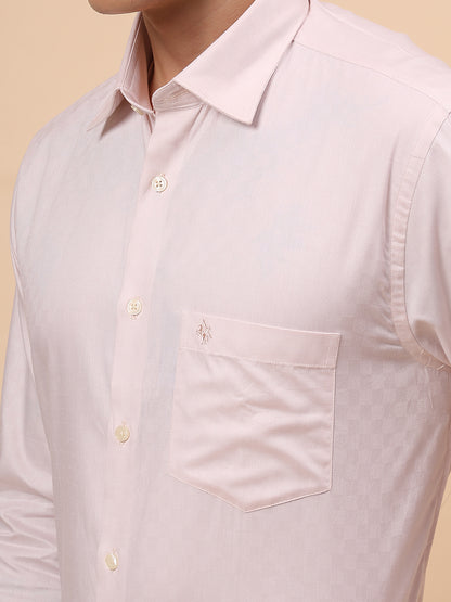 Formal Shirt for Men l Breathable & Soft with Color Fastness Regular Fit Spread Collar Neck Cotton Fabric Solid Pattern