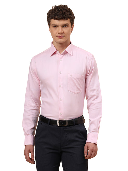 Formal Shirt for Men l Breathable & Soft with Color Fastness Regular Fit Spread Collar Neck Cotton Fabric Self Design Pattern