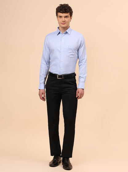 Formal Shirt for Men l Breathable & Soft with Color Fastness Regular Fit Spread Collar Neck Cotton Fabric Self Design Pattern