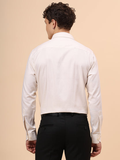 Formal Shirt for Men l Breathable & Soft with Color Fastness Regular Fit Spread Collar Neck Cotton Fabric Solid Pattern