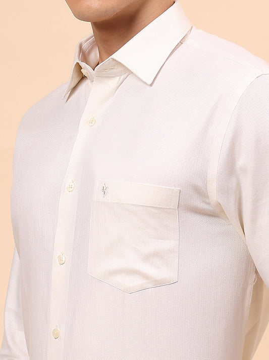 Formal Shirt for Men l Breathable & Soft with Color Fastness Regular Fit Spread Collar Neck Cotton Fabric Solid Pattern