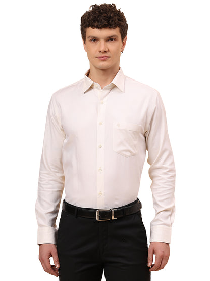 Formal Shirt for Men l Breathable & Soft with Color Fastness Regular Fit Spread Collar Neck Cotton Fabric Solid Pattern