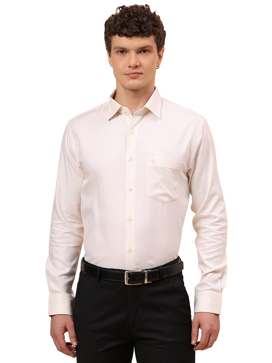 Formal Shirt for Men l Breathable & Soft with Color Fastness Regular Fit Spread Collar Neck Cotton Fabric Solid Pattern