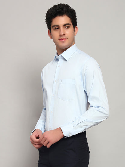 Formal Shirt for Men l Breathable & Soft with Color Fastness Regular Fit Spread Collar Neck Cotton Fabric Solid Pattern