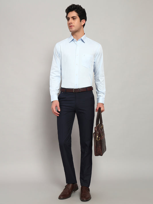 Formal Shirt for Men l Breathable & Soft with Color Fastness Regular Fit Spread Collar Neck Cotton Fabric Solid Pattern