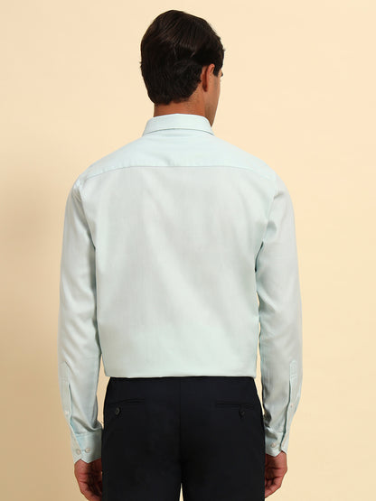 Formal Shirt for Men l Breathable & Soft with Color Fastness Regular Fit Spread Collar Neck Cotton Fabric Self Design Pattern