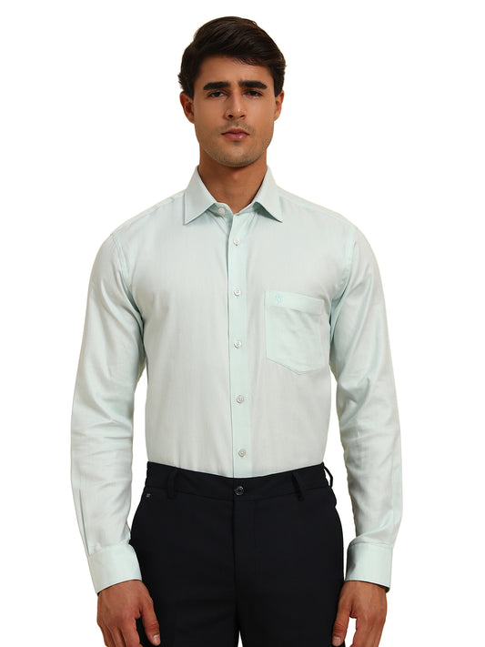 Formal Shirt for Men l Breathable & Soft with Color Fastness Regular Fit Spread Collar Neck Cotton Fabric Self Design Pattern