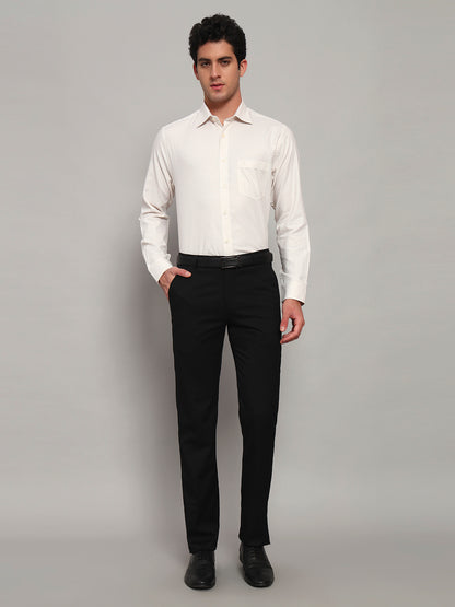 Formal Shirt for Men l Breathable & Soft with Color Fastness Regular Fit Spread Collar Neck Cotton Fabric Self Design Pattern