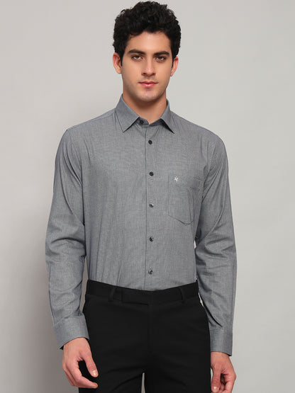Formal Shirt for Men l Breathable & Soft with Color Fastness Regular Fit Spread Collar Neck Cotton Fabric Solid Pattern