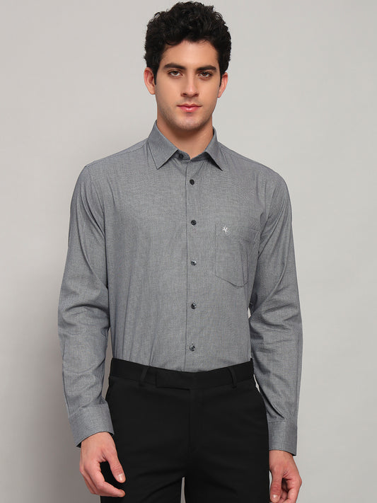 Formal Shirt for Men l Breathable & Soft with Color Fastness Regular Fit Spread Collar Neck Cotton Fabric Solid Pattern
