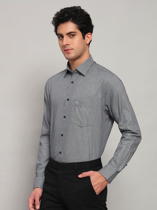 Formal Shirt for Men l Breathable & Soft with Color Fastness Regular Fit Spread Collar Neck Cotton Fabric Solid Pattern