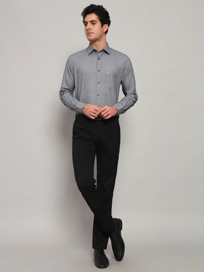 Formal Shirt for Men l Breathable & Soft with Color Fastness Regular Fit Spread Collar Neck Cotton Fabric Solid Pattern