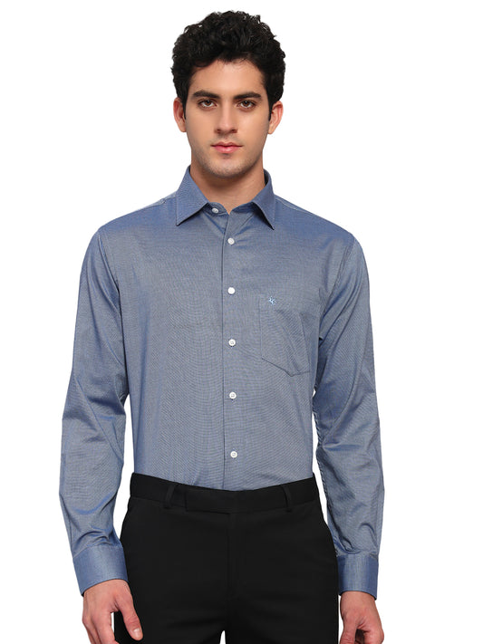 Formal Shirt for Men l Breathable & Soft with Color Fastness Regular Fit Spread Collar Neck Cotton Fabric Solid Pattern