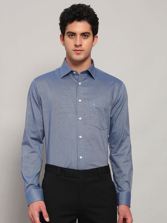 Formal Shirt for Men l Breathable & Soft with Color Fastness Regular Fit Spread Collar Neck Cotton Fabric Solid Pattern
